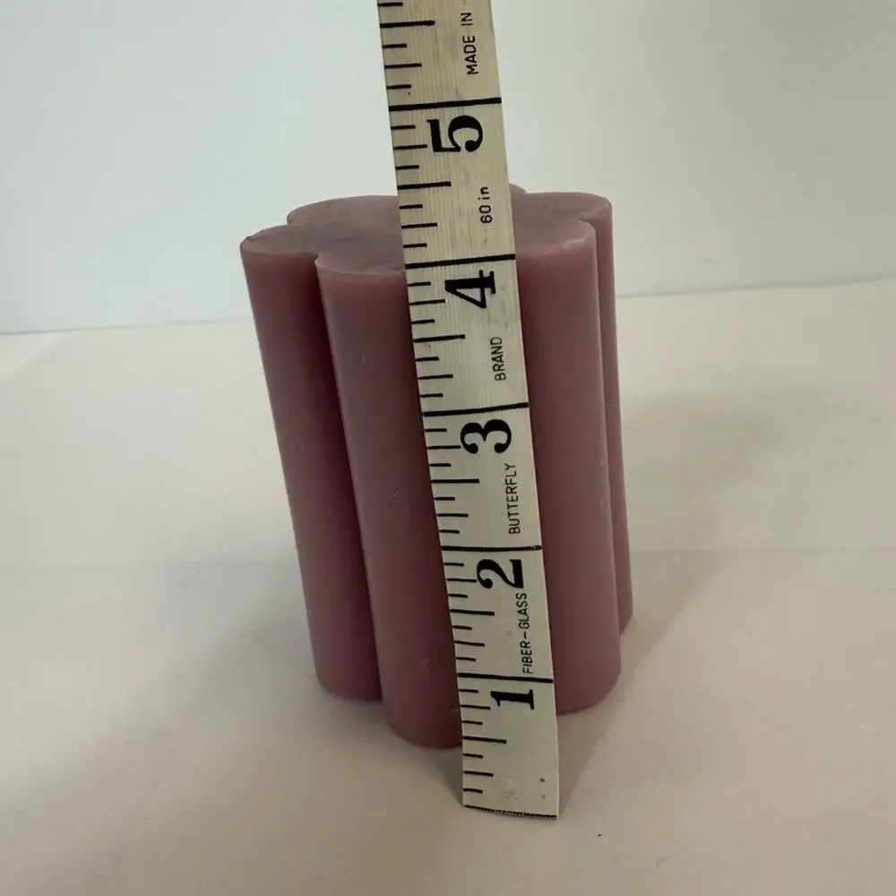Pink Sculptural Flower Pillar Candle 4” Target Home Decor New